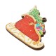 Pendentif de Noël en bois en Forme de Traîneau avec des Cadeaux 60 x 50 mm