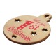 Colgante de Madera con Bola Navideña «Girl First Christmas» 52 x 65 mm
