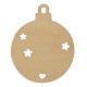 Colgante de Madera con Bola Navideña «Girl First Christmas» 52 x 65 mm