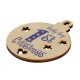 Pendentif en bois Boule de Noël « boy First Christmas » 52 x 65 mm