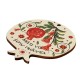Colgante de Madera Granada con Flores y ojo Malvado 70 mm