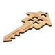 Ciondolo in Legno Chiave con Casa e Auguri 52X100 mm