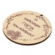 Wooden Pendant Round “Η καλύτερη ΓΙΑΓΙΑ του κόσμου” 70mm