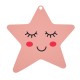 Wooden Pendant Star with Smile 71mm