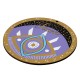 Pendentif rond en bois « Τύχη » avec œil Maléfique 114 mm