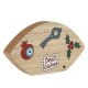 Occhio Malvagio Decorativo in Legno Best Wishes con Melograno 160X85 mm