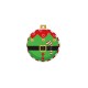 Pendentif rond en bois avec elfe 50 mm