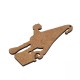 Pendentif en bois nain avec Bonbon et Flocon de Neige 66 x 12 mm