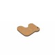 Wooden Pendant Christmas Shock with Stars 50mm