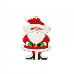 Pendentif en bois Père Noël 43 x 65 mm