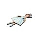 Wooden Pendant Ballerina 40x78mm