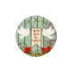 Wooden Pendant Round with Pigeons & Wishes 71mm