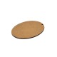 Ciondolo Ovale in Legno con Babbo Natale. Stelle e Vischio 63X85 mm