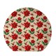 Wooden Decorative Hemicycle with Flowers 145x132mm
