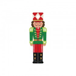 Pendentif de Noël en bois Green Nightcracker 9 x 25 mm