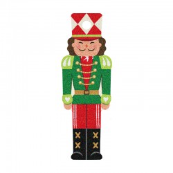 Pendentif de Noël en bois vert Nightcracker 12 x 35 mm