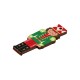 Colgante Navideño de Madera con Cascanueces Verde 12 x 35 mm