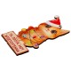 Pendentif en bois chat « mon Premier Noël » 64 x 120 mm