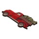 Pendentif en bois Voiture avec Sapin de Noël 80 x 40 mm
