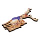 Wooden Christmas Pendant Deers 44x80mm