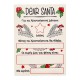 Pendente in Legno con Lettera di Natale Caro Babbo Natale 110X150 mm