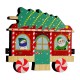 Vagón de Tren Navideño Decorativo de Madera con Árbol 152 x 138 mm
