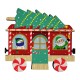 Vagón de Tren Navideño Decorativo de Madera con Árbol 152 x 138 mm