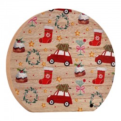 Décoration en bois avec Décorations de Noël 150 x 132 mm