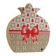 Décoration en bois Grenade avec nœud HOHO 133 x 124 mm