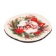 Wooden Christmas Coaster with Deer 80mm