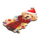 Wooden Pendant Dog with Christmas Scarf 70x135mm