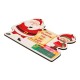 Wooden Pendant Santa Claus & Elf 63x23mm