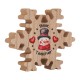 Décoration en bois « Meilleur Professeur » avec Flocon de Neige 90 x 105 Mm/20 mm