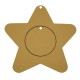 Pendentif en bois Étoile 93 mm et Cercle 40 mm (2 Pièces/Set)