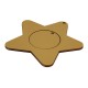 Colgante de Madera Estrella 93 mm y Círculo 40 mm (2 Unidades/Juego)