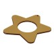 Colgante de Madera Estrella 93 mm y Círculo 40 mm (2 Unidades/Juego)