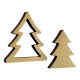 Wooden Deco Christmas Tree 128x140mm (2pcs/Set)