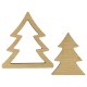 Décoration de Noël en bois « Sapin de Noël » 128 x 140 mm (2 Pièces/Lot)