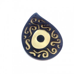 Pendentif en Bois avec Plexiacrylique 49x37mm