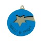 Pendentif en bois et Plexiglas Acrylique avec Étoile « Merry/Bright » 60 mm