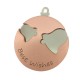 Ciondolo in Legno e Plexiglass con Campanellini "Best Wishes" 70 mm