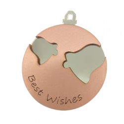 Pendentif en bois et Plexiglas Acrylique avec Clochettes « Best Wishes » 70 mm
