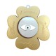 Pendentif en bois Émaillé et Acrylique Plexi Trèfle 70 mm