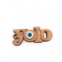 Pendentif "yolo" en Bois 49x22mm