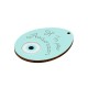 Wooden & Plexi Acrylic Pendant Egg with Evil Eye 60x46mm