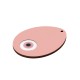 Wooden & Plexi Acrylic Pendant Egg with Evil Eye 60x46mm