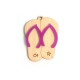Pendentif paire de tongs en Bois et Plexiacrylique 46x57mm