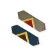 Connettore di Legno e Plexi a Triangoli Targhetta 59x18mm