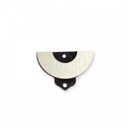 Pendentif en bois et Plexiglas Acrylique 35 x 24 mm