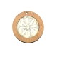 Pendente in Legno e Plexi con Fiore 40mm